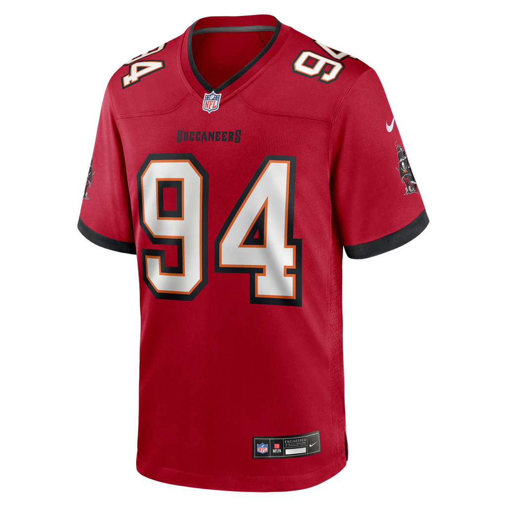 Calijah Kancey Tampa Bay Buccaneers Nike Game Jersey - Red Official NFL Team Apparel Football Fan Gear