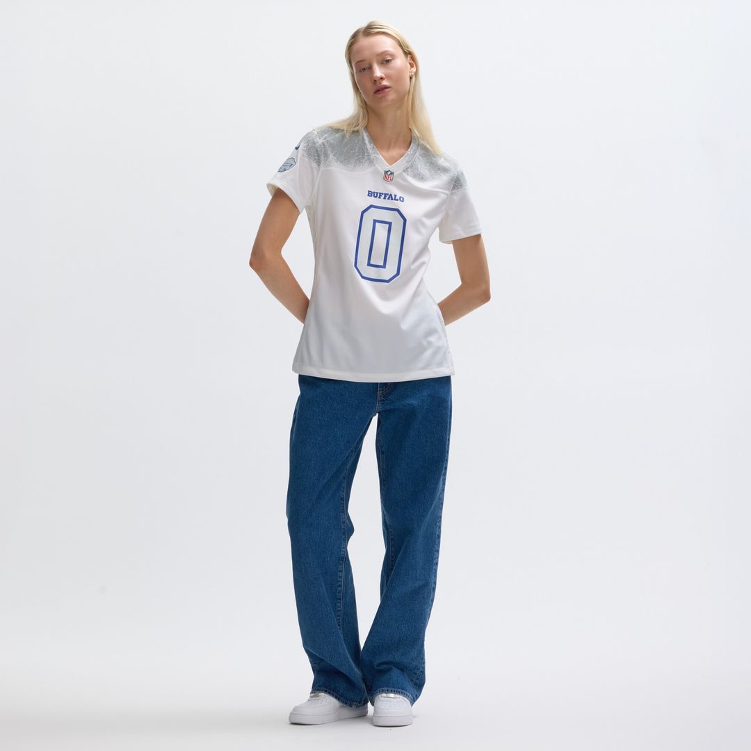 Keon Coleman Buffalo Bills Nike Women's 2025 Rivalries Collection Game Jersey - White Official NFL Team Apparel Football Fan Gear