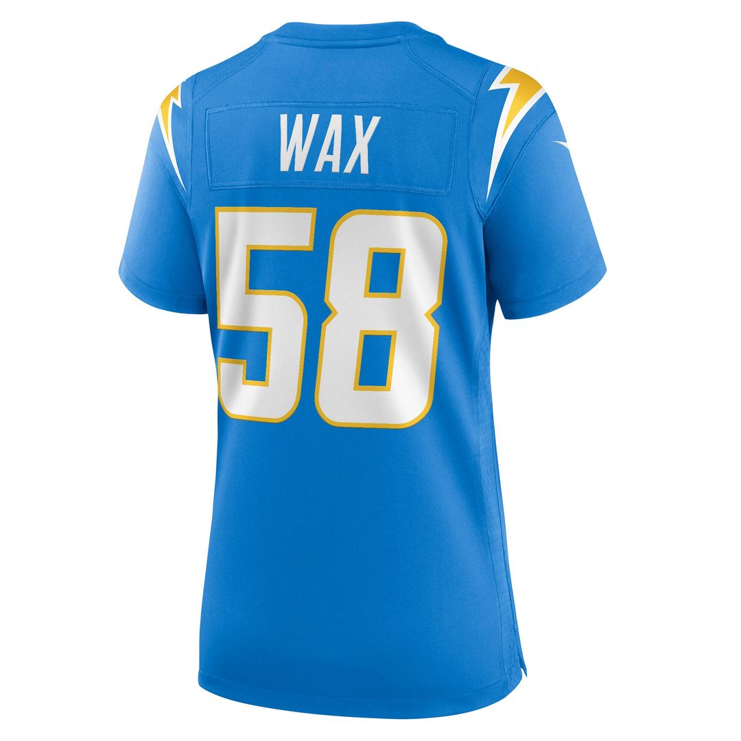 Marlowe Wax Los Angeles Chargers Nike Women's Team Game Jersey - Powder Blue Official NFL Team Apparel Football Fan Gear