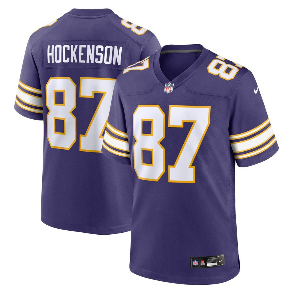 T.J. Hockenson Minnesota Vikings Nike Classic Player Game Jersey - Purple Official NFL Team Apparel Football Fan Gear