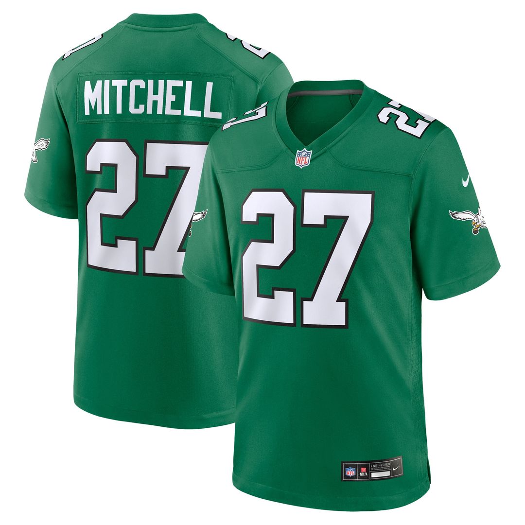 Quinyon Mitchell Philadelphia Eagles Nike Alternate Game Jersey - Kelly Green Official NFL Team Apparel Football Fan Gear