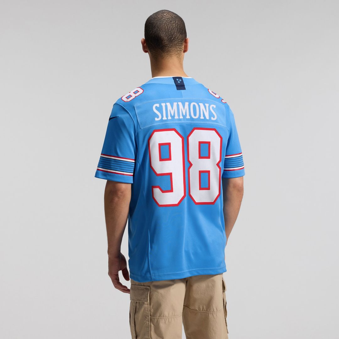 Jeffery Simmons Tennessee Titans Nike Vapor F.U.S.E. Sewn Down Limited Jersey - Light Blue Official NFL Team Apparel Football Fan Gear