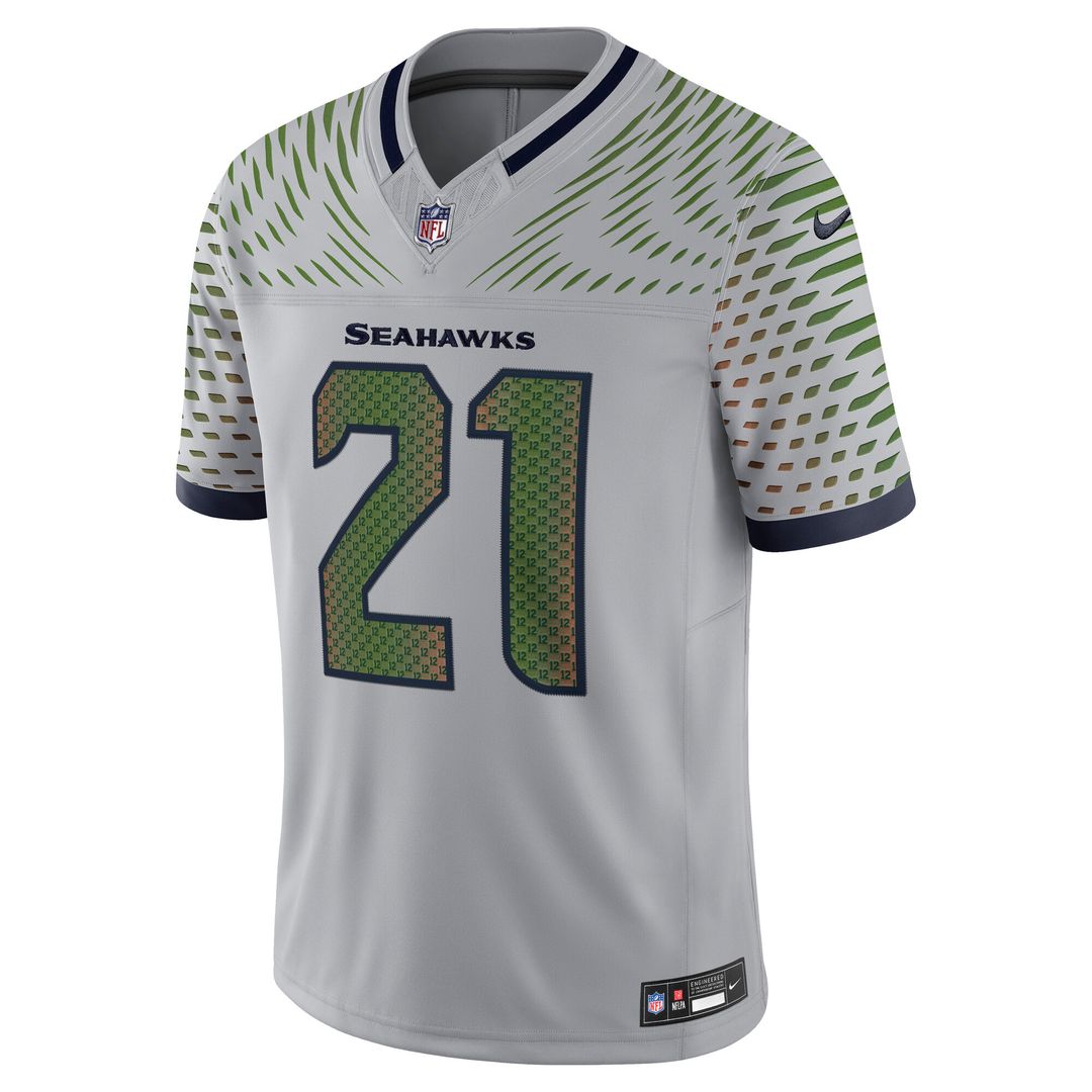 Devon Witherspoon Seattle Seahawks Nike 2025 Rivalries Collection Stitched Limited Jersey - Wolf Gray Official NFL Team Apparel Football Fan Gear