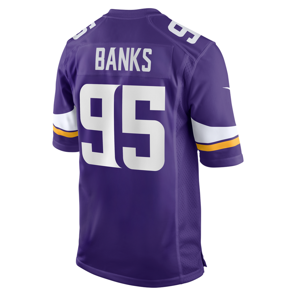 Caleb Banks Minnesota Vikings Nike 2026 NFL Draft First Round Pick No. 18 Team Game Jersey - Purple Official NFL Team Apparel Football Fan Gear