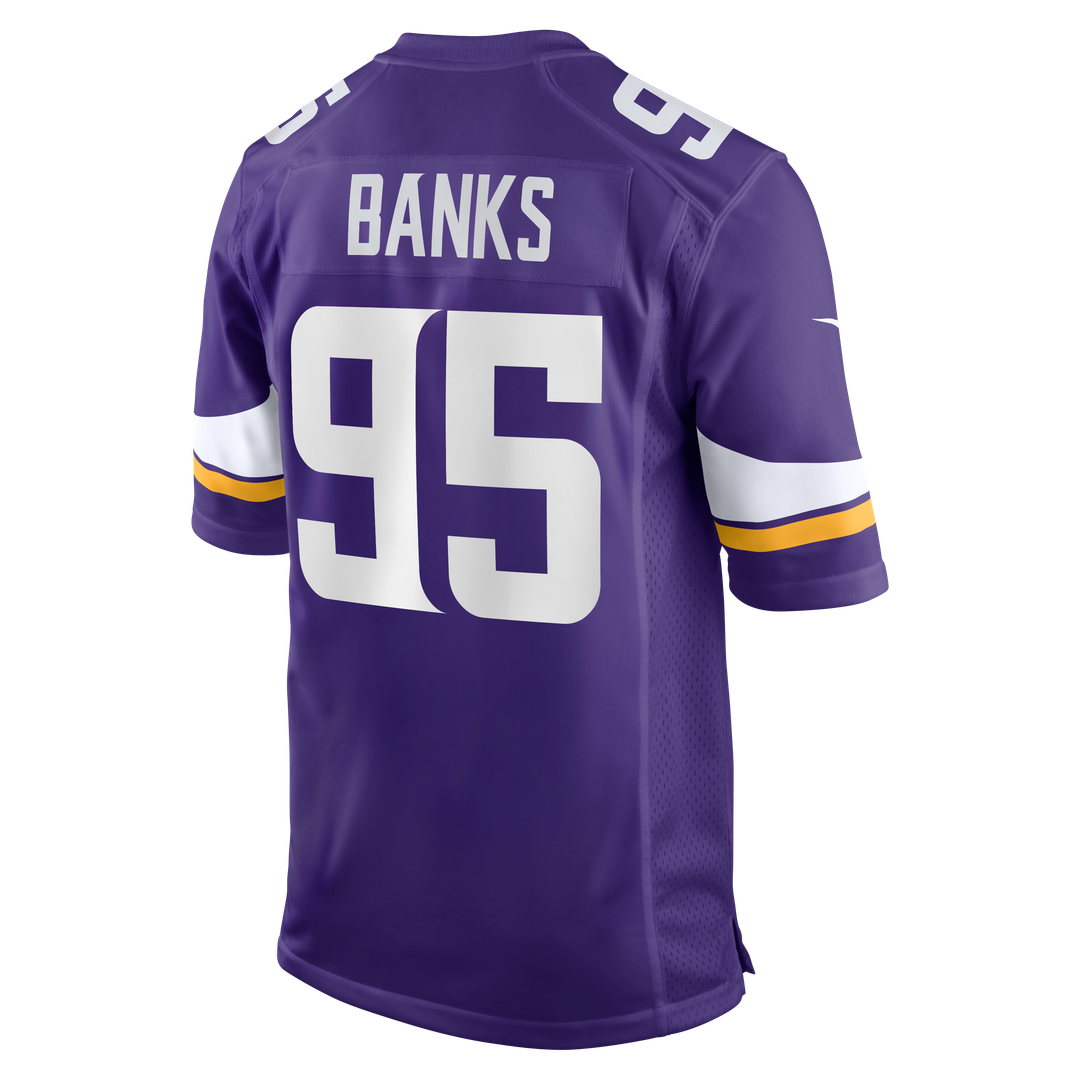 Caleb Banks Minnesota Vikings Nike 2026 NFL Draft First Round Pick No. 18 Team Game Jersey - Purple Official NFL Team Apparel Football Fan Gear