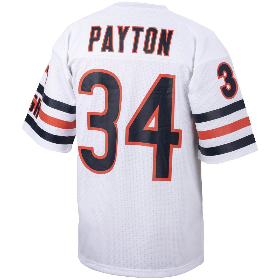 Walter Payton Chicago Bears Mitchell & Ness Big & Tall 1985 Retired Player Replica Jersey - White Official NFL Team Apparel Football Fan Gear