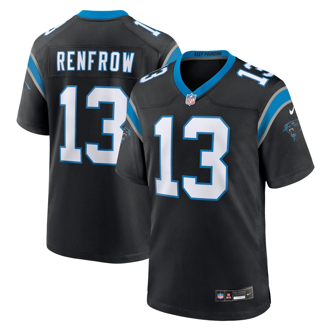 Hunter Renfrow Carolina Panthers Nike Team Game Jersey - Black Official NFL Team Apparel Football Fan Gear