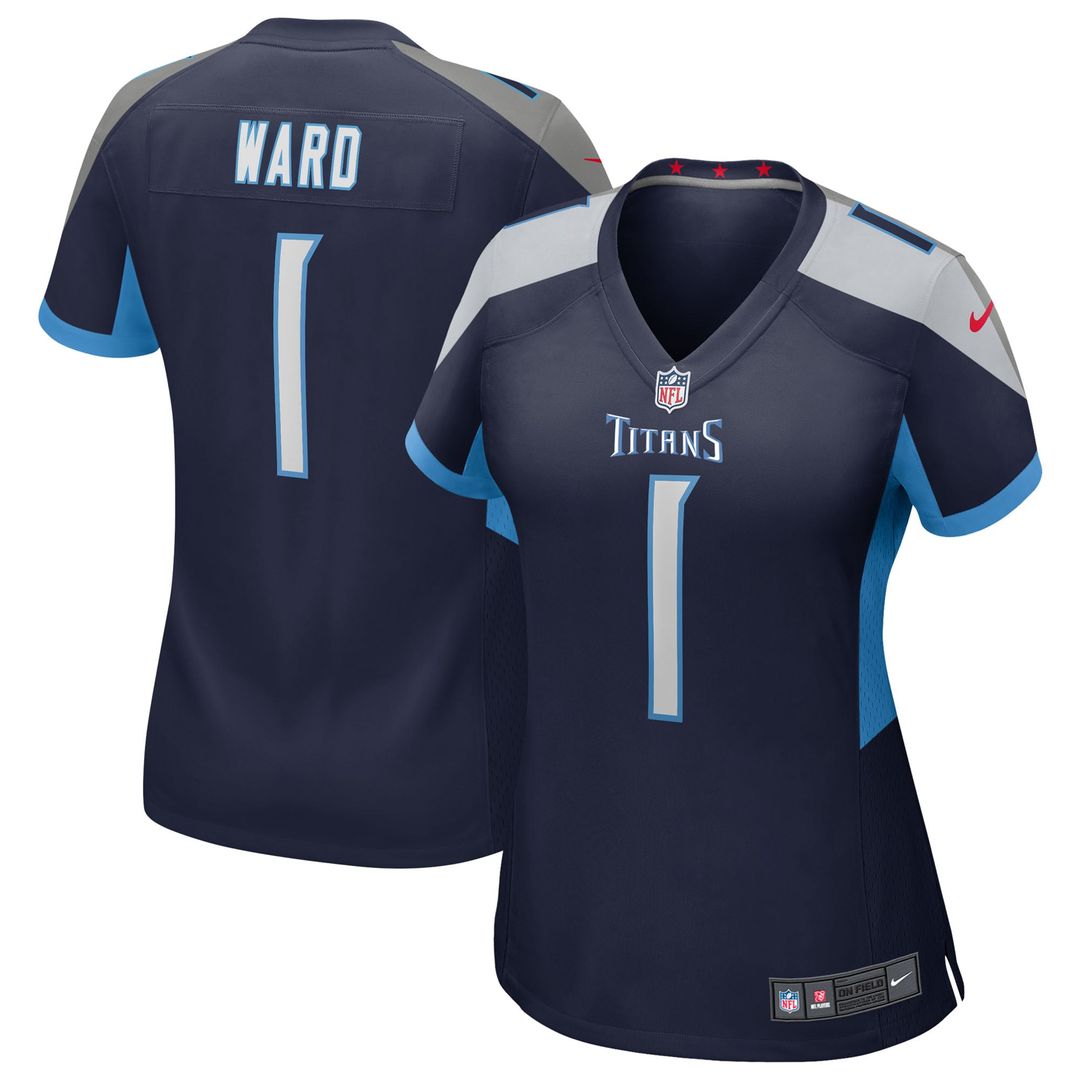 Cameron Ward Tennessee Titans Nike Women's Team Game Jersey - Light Blue Official NFL Team Apparel Football Fan Gear