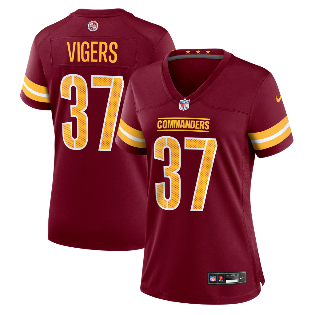 Car'lin Vigers Washington Commanders Nike Women's Team Game Jersey - Burgundy Official NFL Team Apparel Football Fan Gear