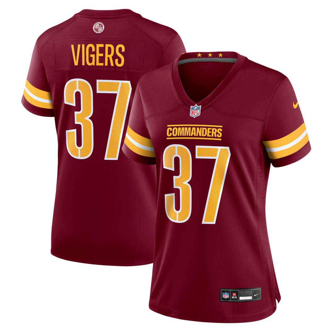 Car'lin Vigers Washington Commanders Nike Women's Team Game Jersey - Burgundy Official NFL Team Apparel Football Fan Gear