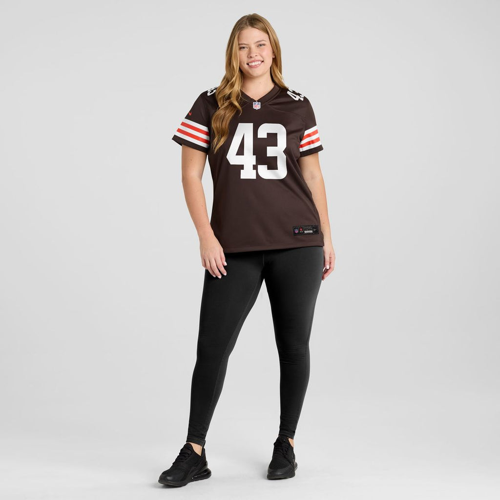 Mohamoud Diabate Cleveland Browns Nike Women's Team Game Jersey - Brown Official NFL Team Apparel Football Fan Gear