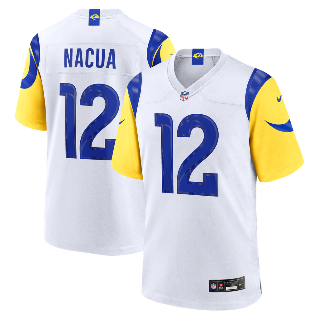 Puka Nacua Los Angeles Rams Nike White Game Player Jersey - White Official NFL Team Apparel Football Fan Gear