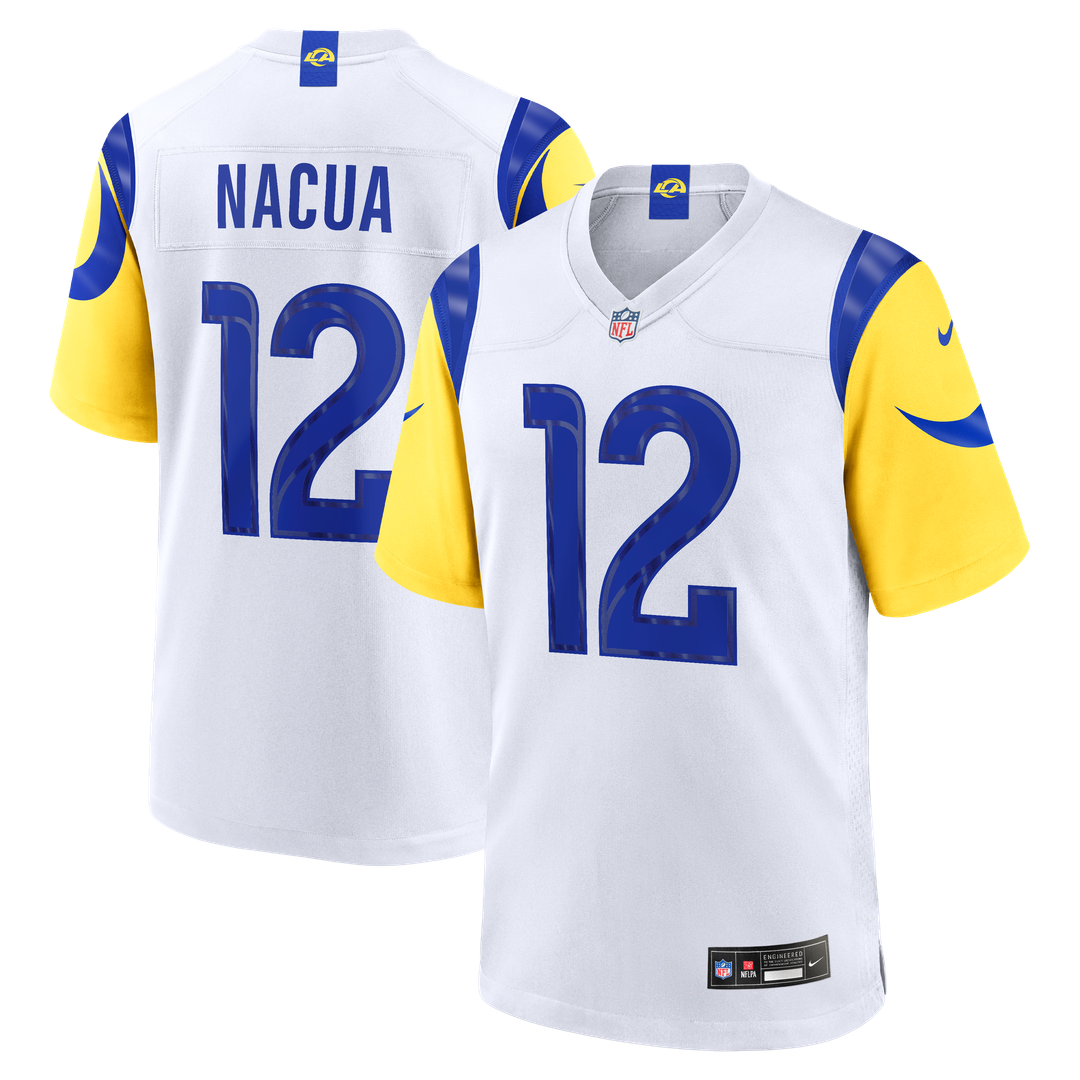 Puka Nacua Los Angeles Rams Nike White Game Player Jersey - White Official NFL Team Apparel Football Fan Gear