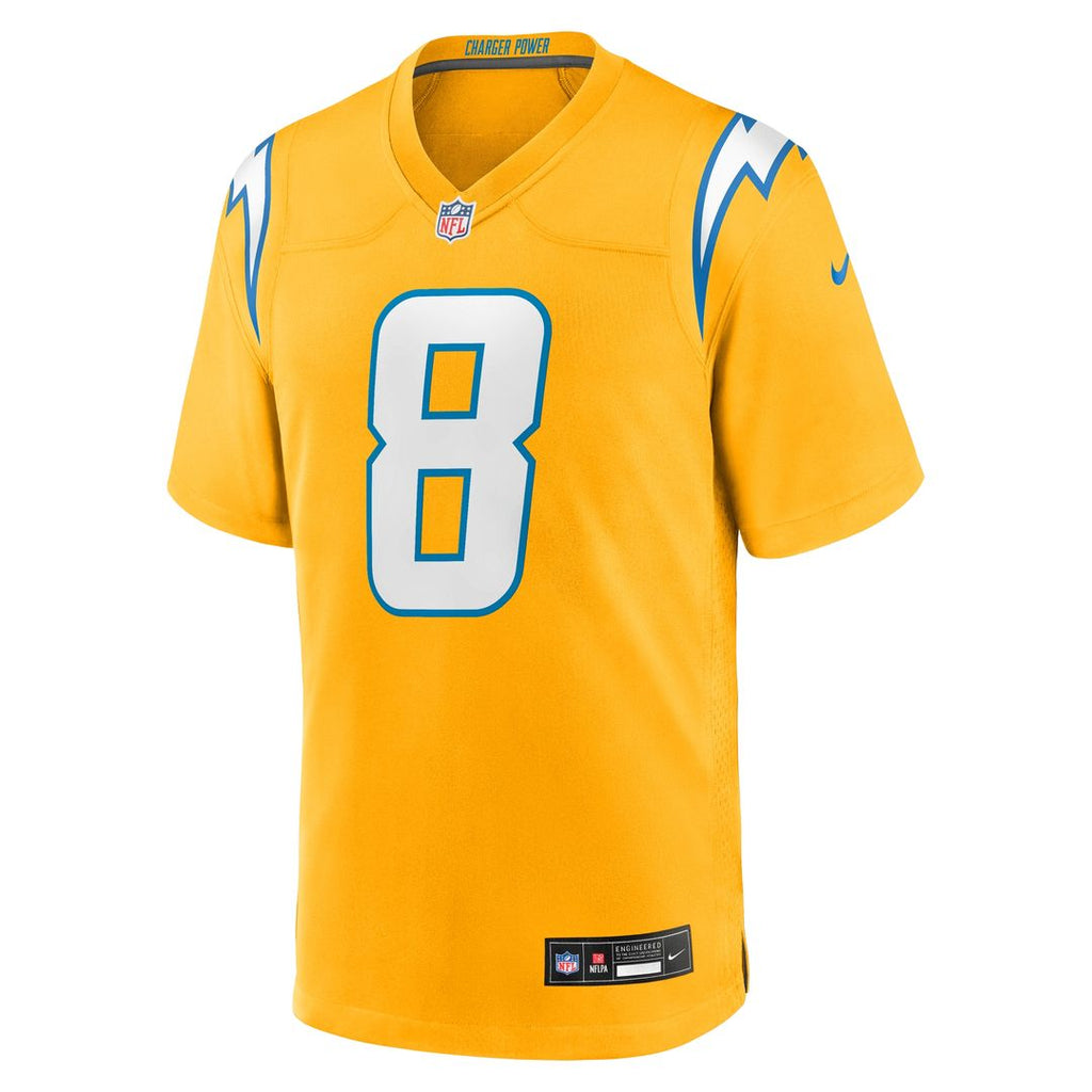 Omarion Hampton Los Angeles Chargers Nike Alternate Charger Power Game Player Jersey - Gold Official NFL Team Apparel Football Fan Gear