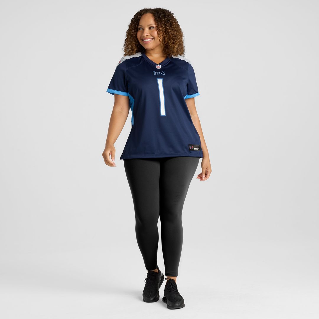 Number 1 Bride Tennessee Titans Nike Women's Game Jersey - Navy Official NFL Team Apparel Football Fan Gear