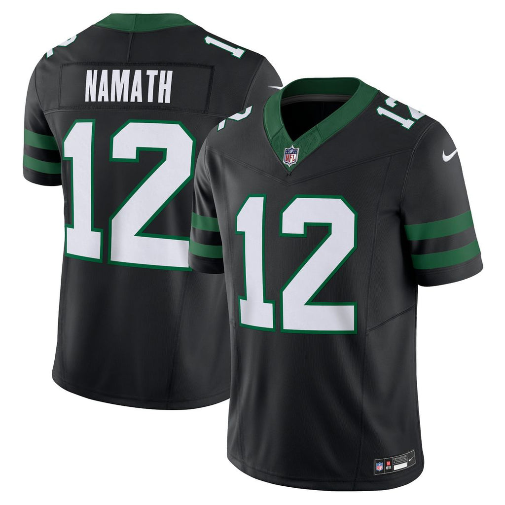Joe Namath New York Jets Nike Alternate Vapor F.U.S.E. Limited Jersey - Legacy Black Official NFL Team Apparel Football Fan Gear