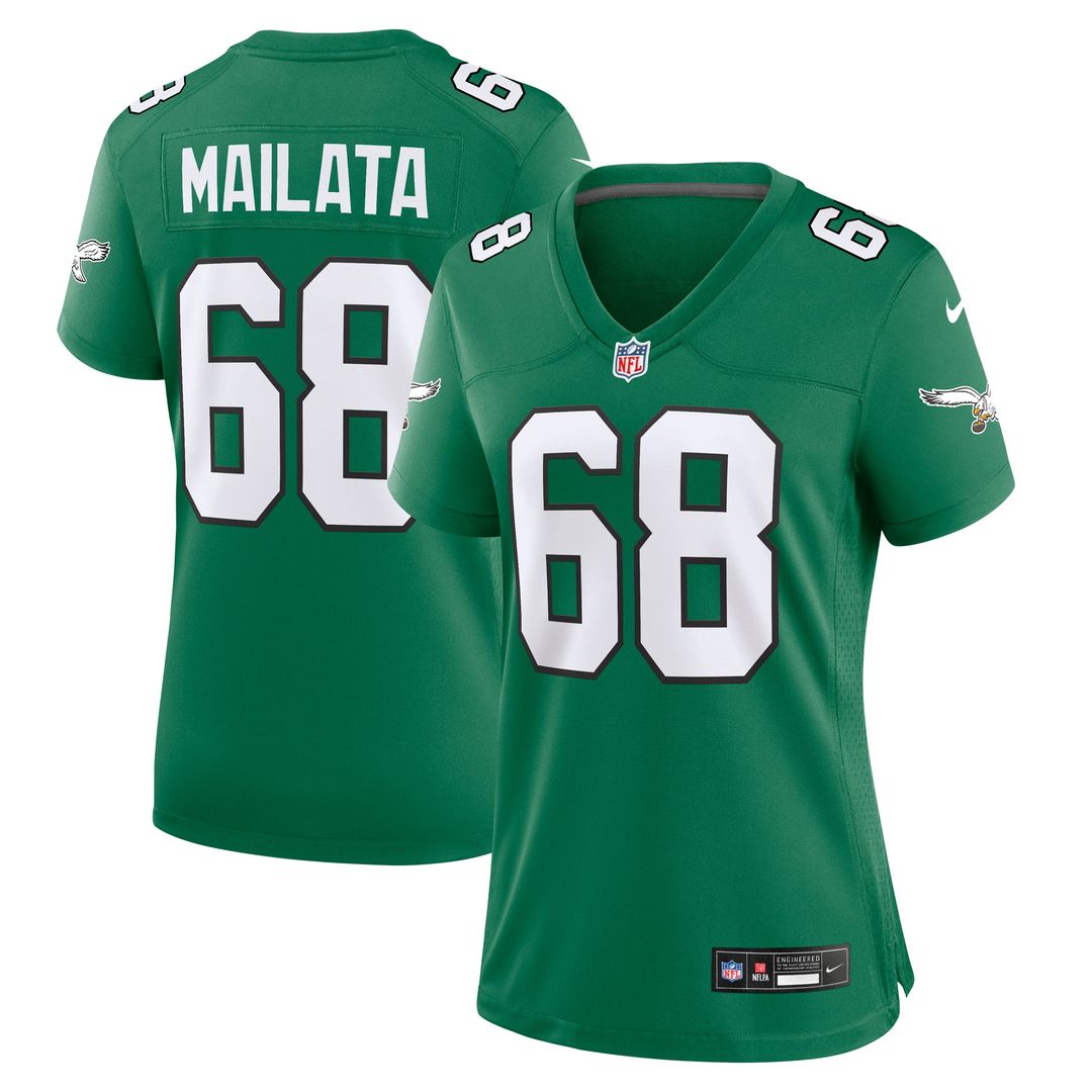 Jordan Mailata Philadelphia Eagles Nike Women's Team Game Jersey - Midnight Green Official NFL Team Apparel Football Fan Gear