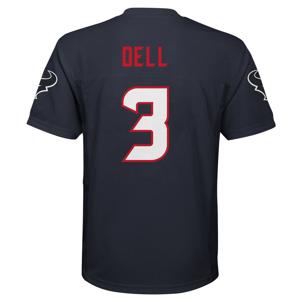 Tank Dell Houston Texans Youth Replica Player Jersey - Navy Official NFL Team Apparel Football Fan Gear