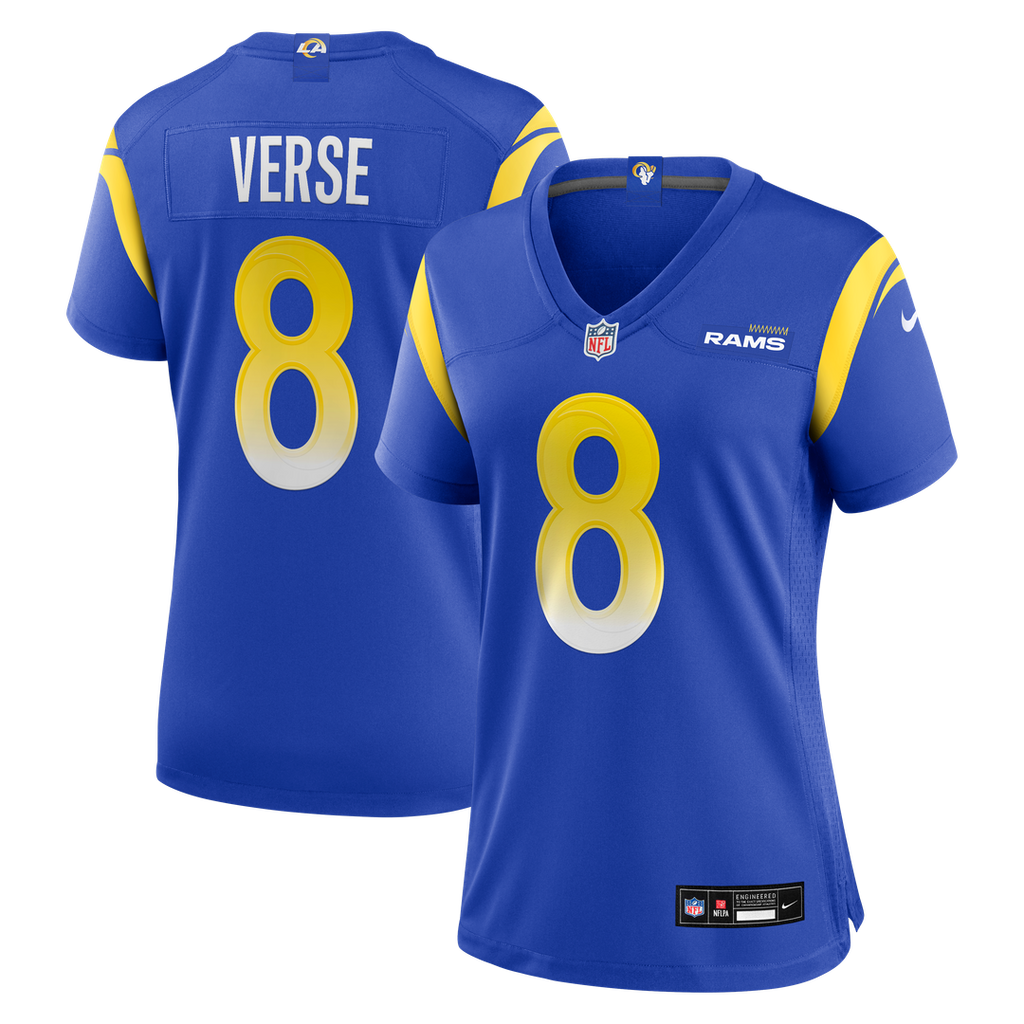 Jared Verse Los Angeles Rams Nike Women's Team Game Jersey - Royal Official NFL Team Apparel Football Fan Gear