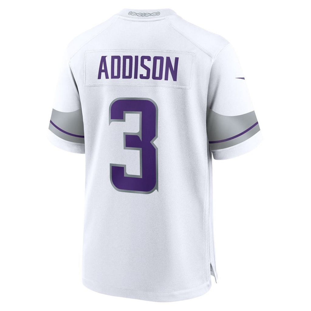 Jordan Addison Minnesota Vikings Nike Alternate Game Player Jersey - White Official NFL Team Apparel Football Fan Gear