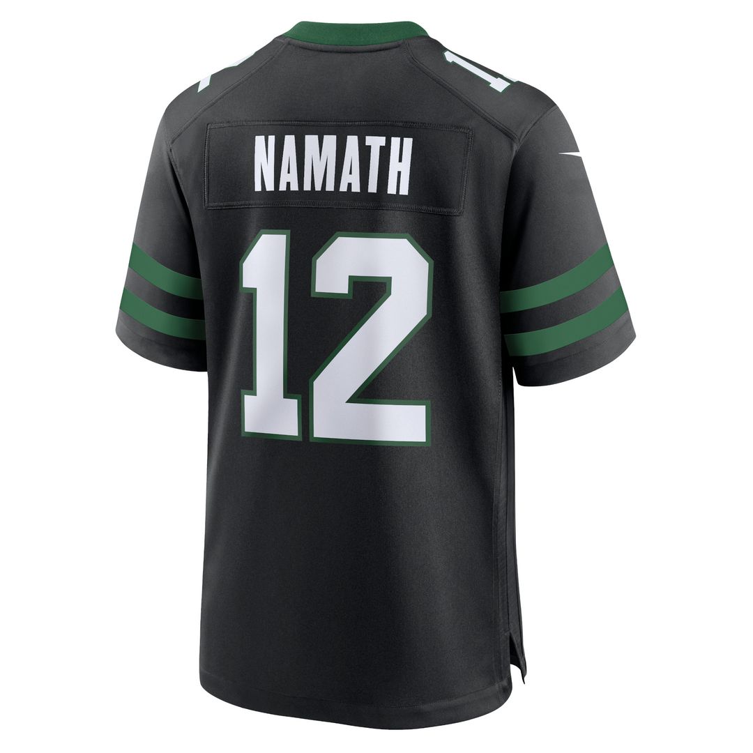 Joe Namath New York Jets Nike Alternate Retired Player Game Jersey - Legacy Black Official NFL Team Apparel Football Fan Gear
