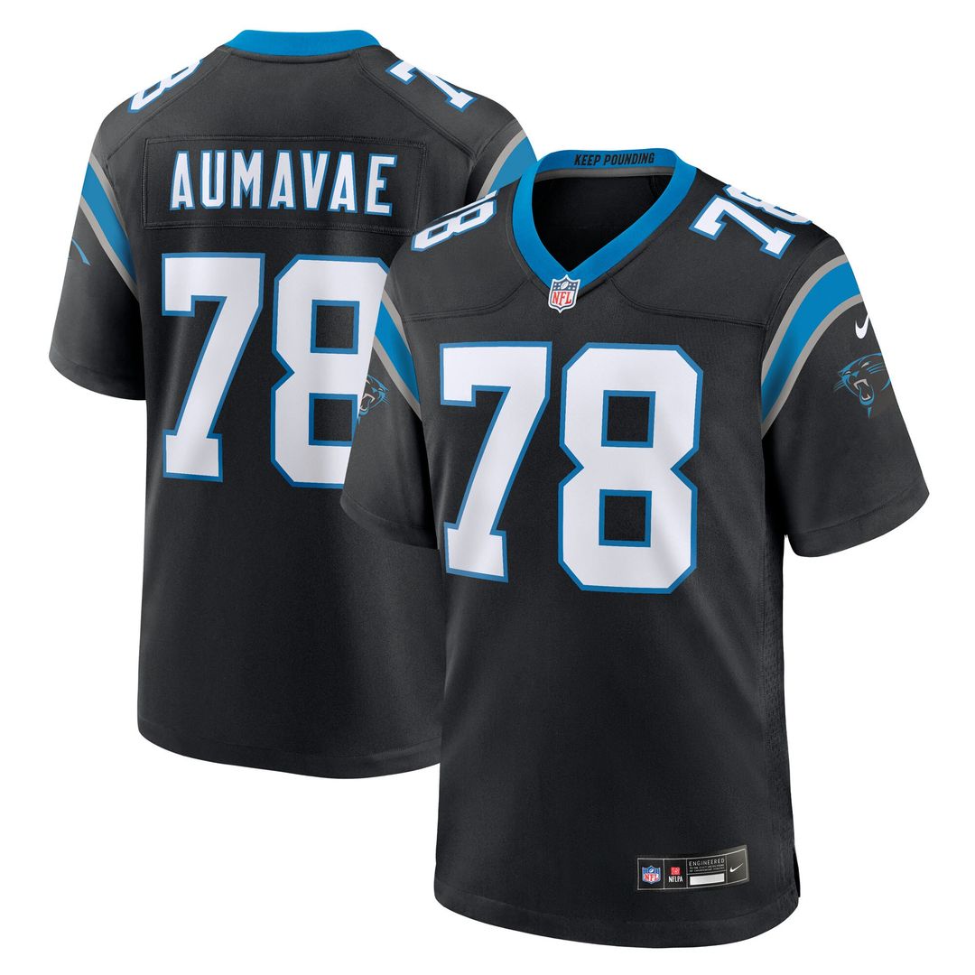 Popo Aumavae Carolina Panthers Nike Team Game Jersey - Black Official NFL Team Apparel Football Fan Gear