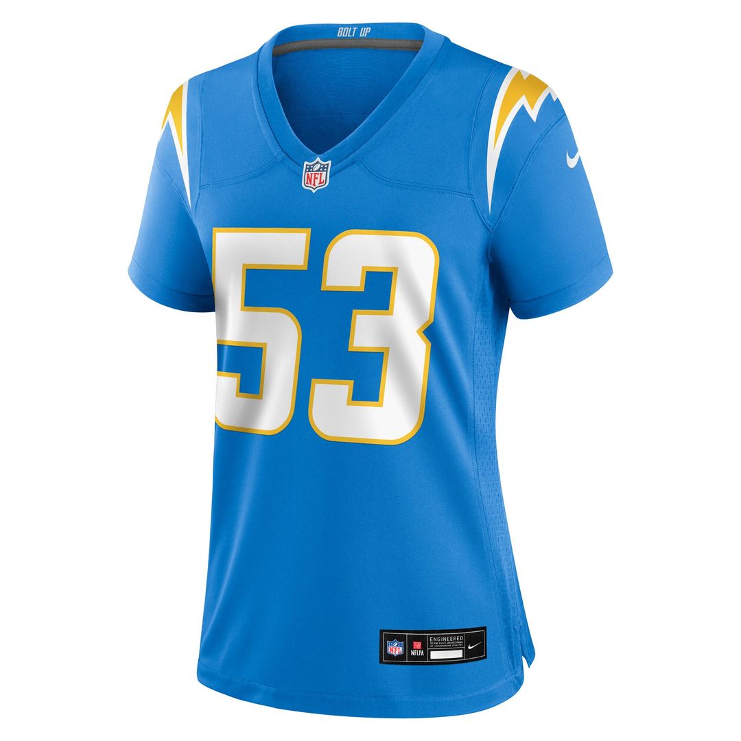 Del'Shawn Phillips Los Angeles Chargers Nike Women's Team Game Jersey - Powder Blue Official NFL Team Apparel Football Fan Gear