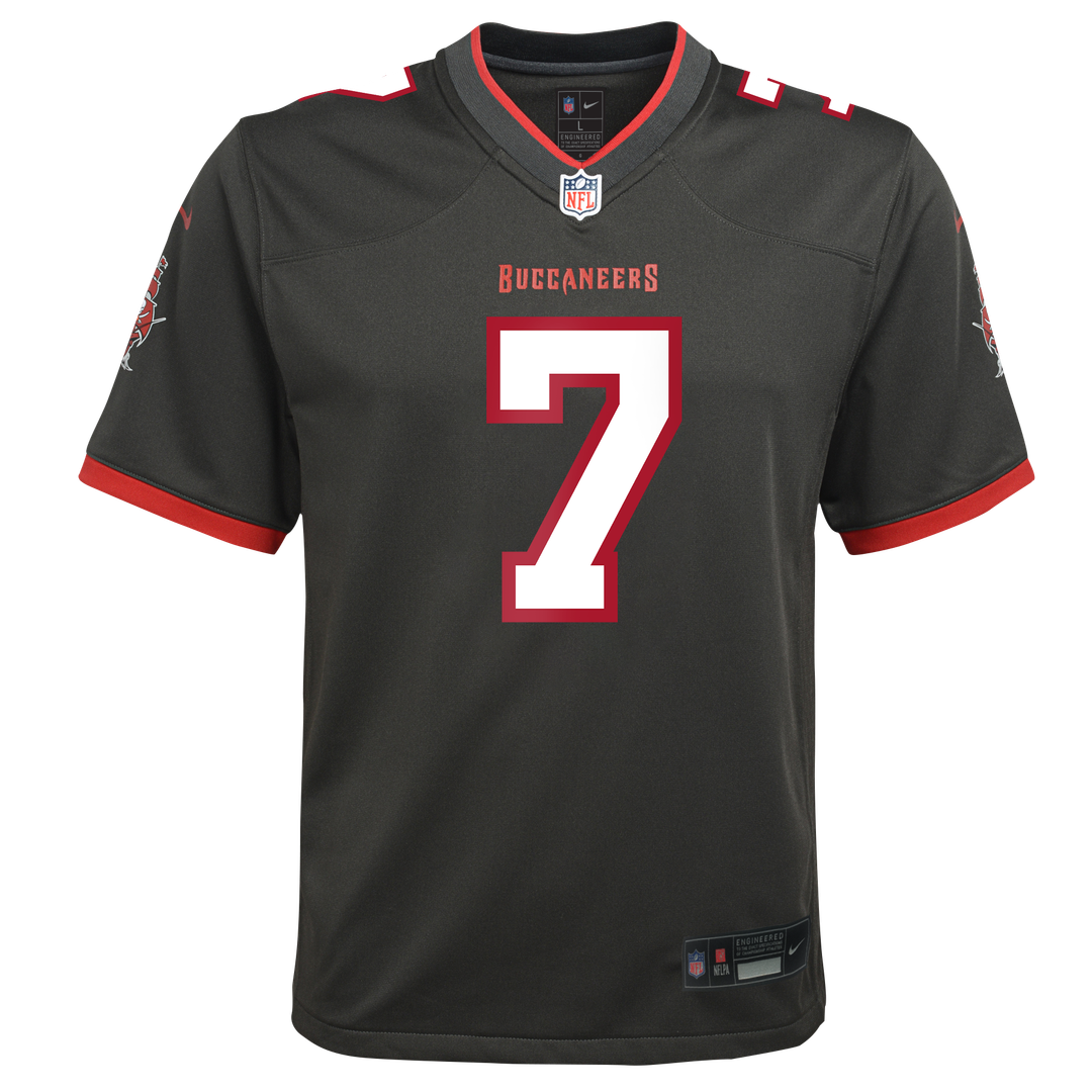 Bucky Irving Tampa Bay Buccaneers Nike Youth Alternate Game Jersey - Pewter Official NFL Team Apparel Football Fan Gear