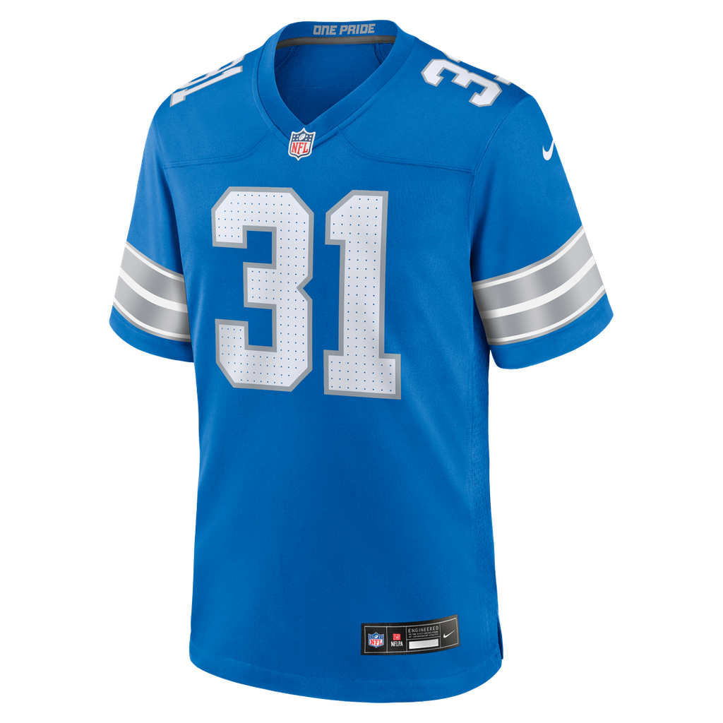 Kerby Joseph Detroit Lions Nike Alternate Game Jersey - Black Official NFL Team Apparel Football Fan Gear
