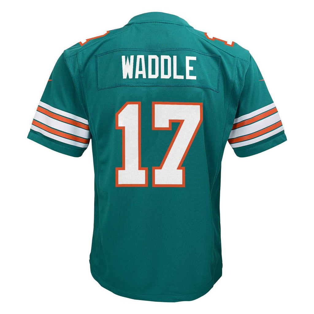 Jaylen Waddle Miami Dolphins Nike Youth Game Jersey - Aqua Official NFL Team Apparel Football Fan Gear