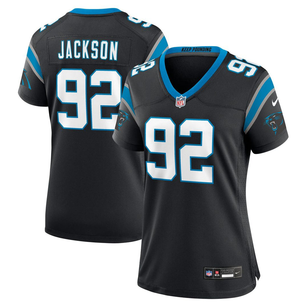 Cam Jackson Carolina Panthers Nike Women's Team Game Jersey - Black Official NFL Team Apparel Football Fan Gear