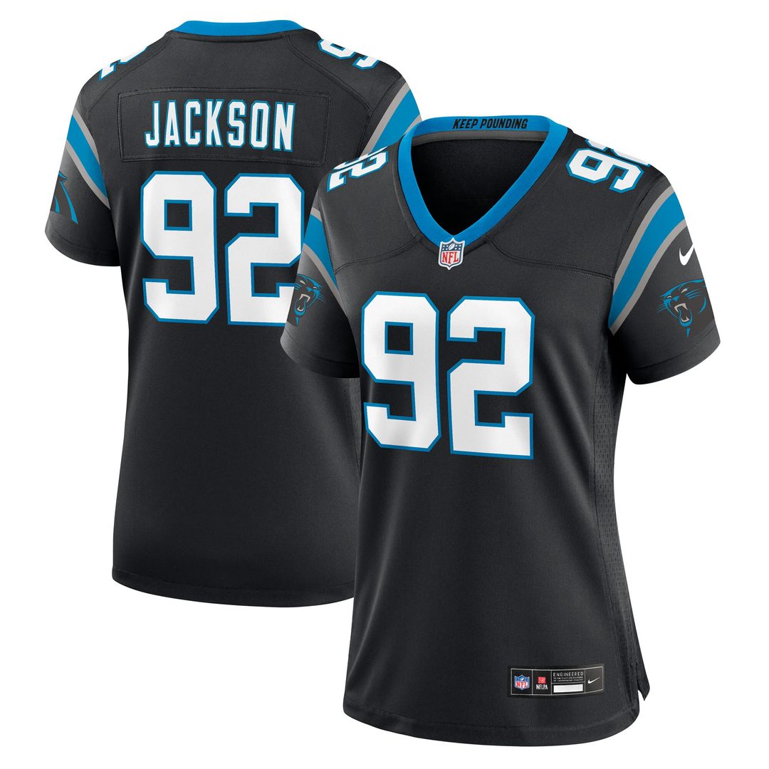 Cam Jackson Carolina Panthers Nike Women's Team Game Jersey - Black Official NFL Team Apparel Football Fan Gear