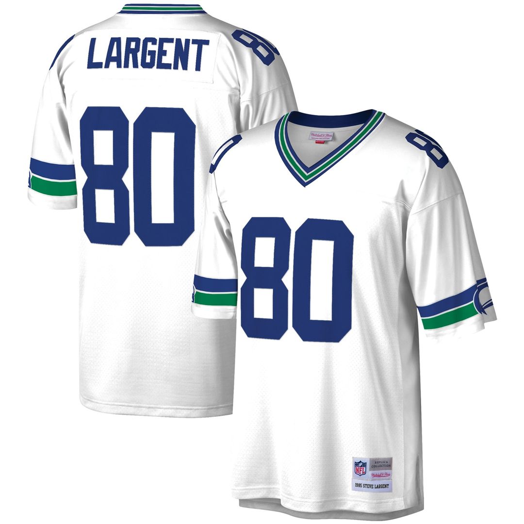 Steve Largent Seattle Seahawks Mitchell & Ness Legacy Replica Jersey - White Official NFL Team Apparel Football Fan Gear