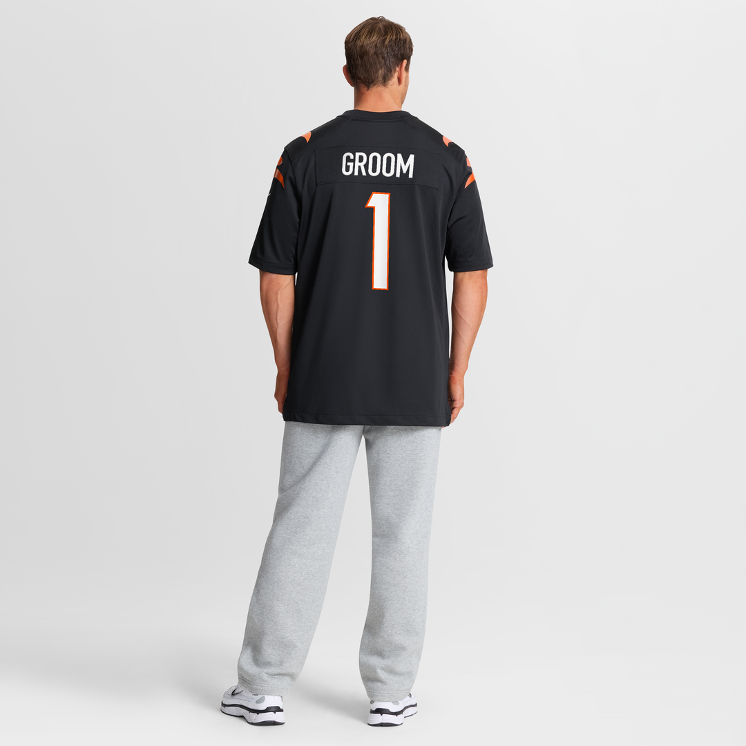 Number 1 Groom Cincinnati Bengals Nike Game Jersey - Black Official NFL Team Apparel Football Fan Gear