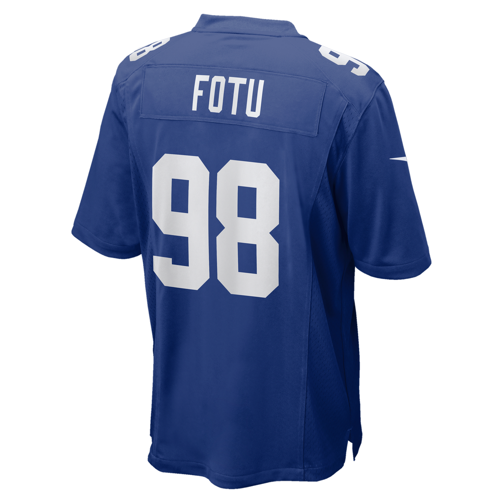 Leki Fotu New York Giants Nike Team Game Jersey - Royal Official NFL Team Apparel Football Fan Gear