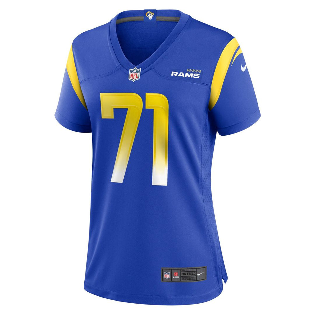 Warren McClendon Jr. Los Angeles Rams Nike Women's Team Game Jersey - Royal Official NFL Team Apparel Football Fan Gear