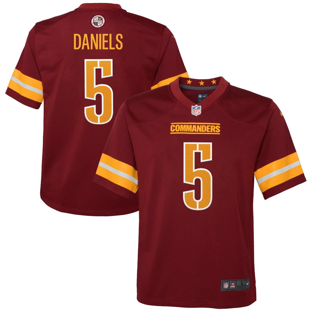 Jayden Daniels Washington Commanders Nike Youth Game Super Bowl Era Jersey - White Official NFL Team Apparel Football Fan Gear