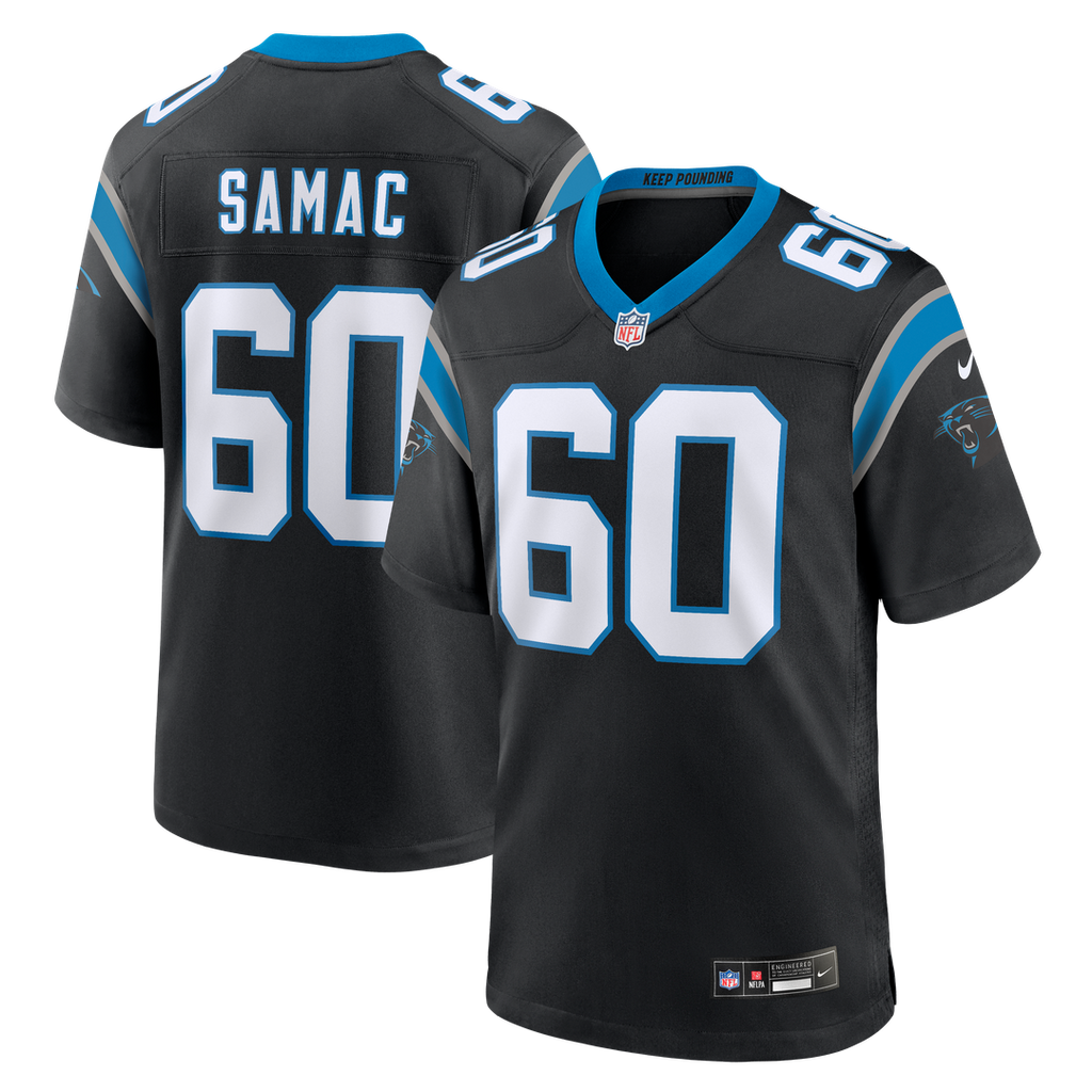 Nick Samac Carolina Panthers Nike Team Game Jersey - Black Official NFL Team Apparel Football Fan Gear