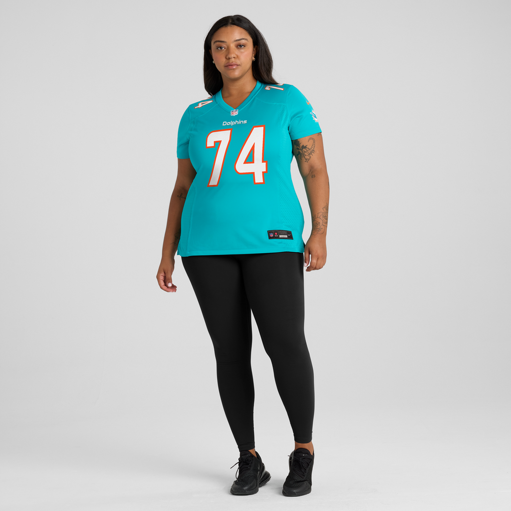 Kadyn Proctor Miami Dolphins Nike Women's Team Game Jersey - Aqua Official NFL Team Apparel Football Fan Gear