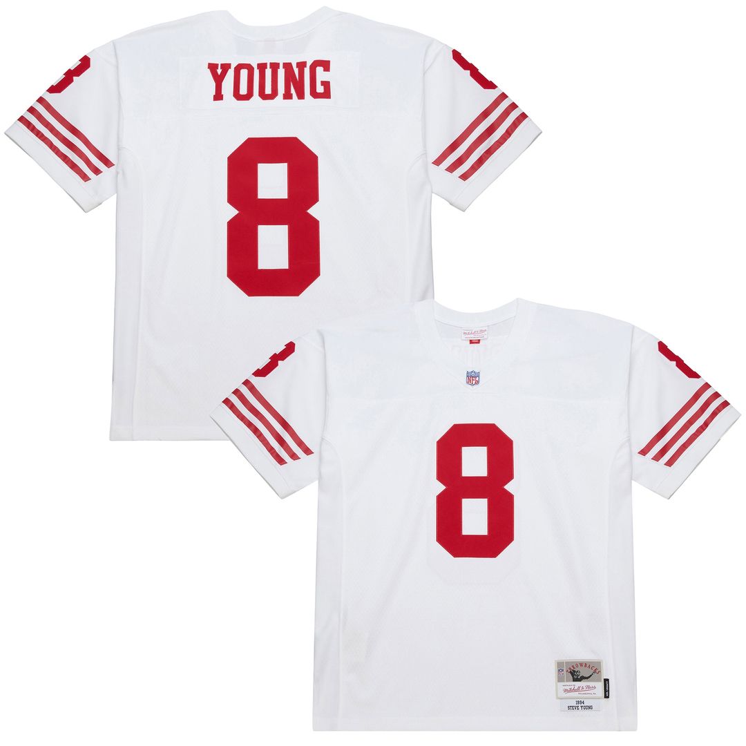 Steve Young San Francisco 49ers Mitchell & Ness 1994 Legacy Replica Jersey - White Official NFL Team Apparel Football Fan Gear