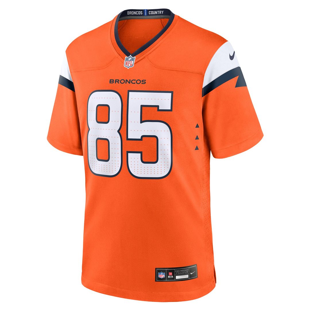 Lucas Krull Denver Broncos Nike Team Game Jersey - Orange Official NFL Team Apparel Football Fan Gear