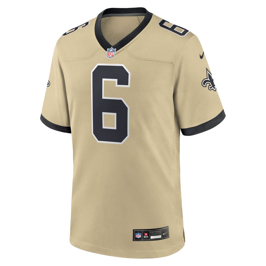 Tyler Shough New Orleans Saints Nike Game Jersey - Black Official NFL Team Apparel Football Fan Gear