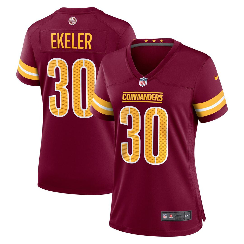 Austin Ekeler Washington Commanders Nike Women's Game Player Jersey - Burgundy Official NFL Team Apparel Football Fan Gear