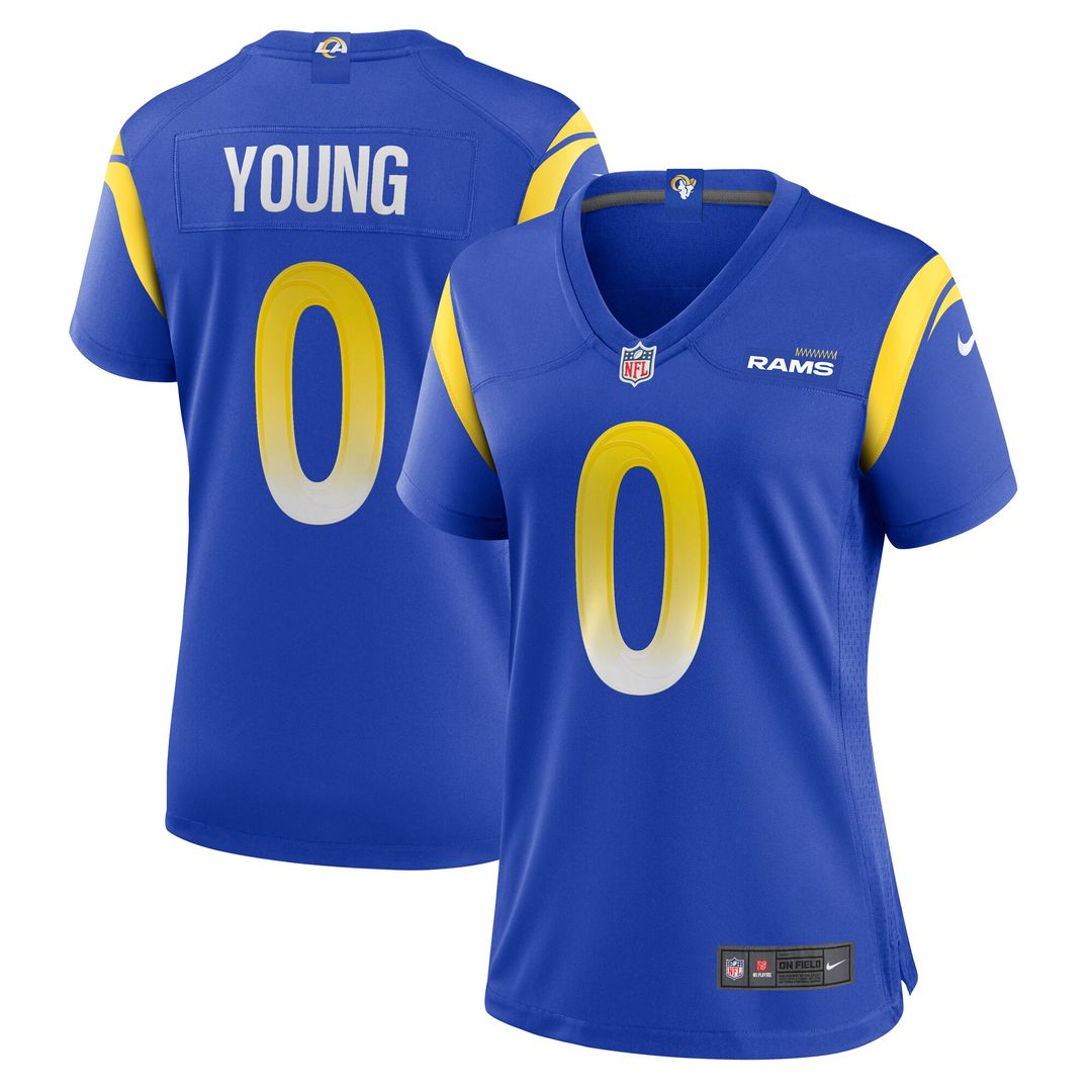Byron Young Los Angeles Rams Nike Women's Home Game Jersey - Royal Official NFL Team Apparel Football Fan Gear