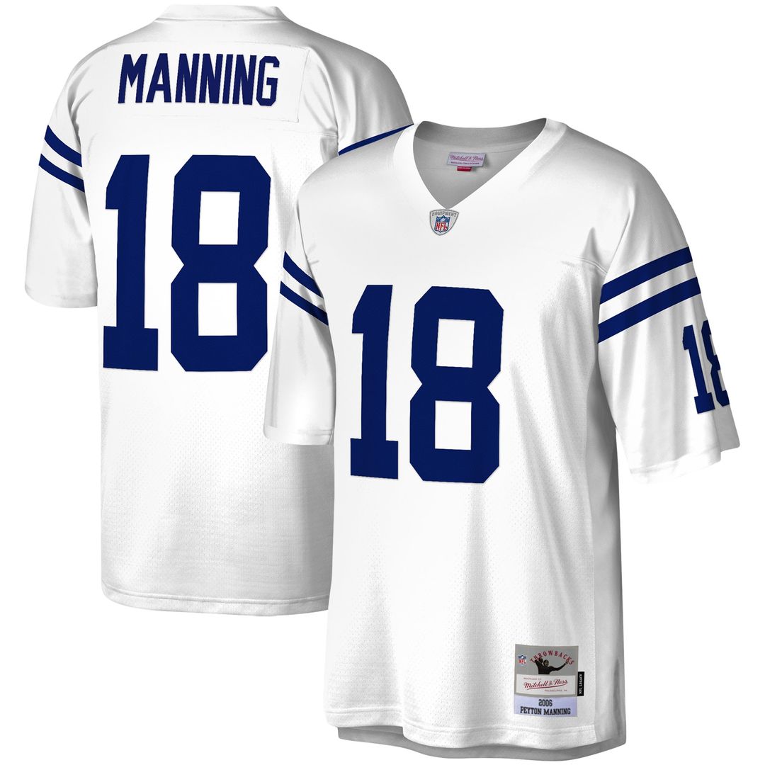 Peyton Manning Indianapolis Colts Mitchell & Ness Legacy Replica Jersey - White Official NFL Team Apparel Football Fan Gear