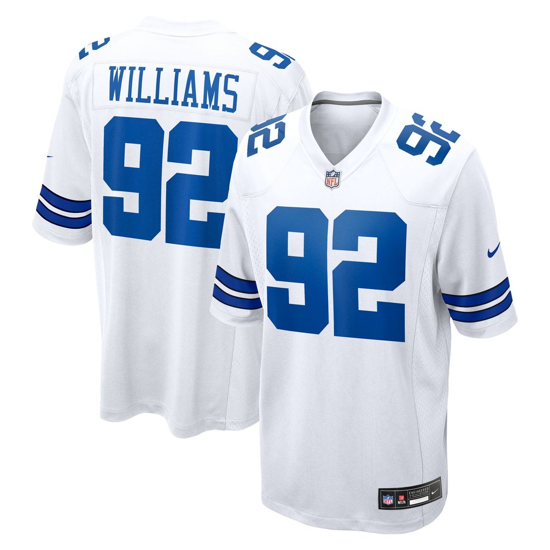 Quinnen Williams Dallas Cowboys Nike Game Jersey - White Official NFL Team Apparel Football Fan Gear