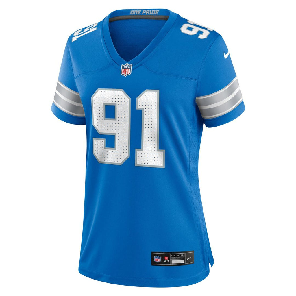 Tyleik Williams Detroit Lions Nike Women's Team Game Jersey - Blue Official NFL Team Apparel Football Fan Gear