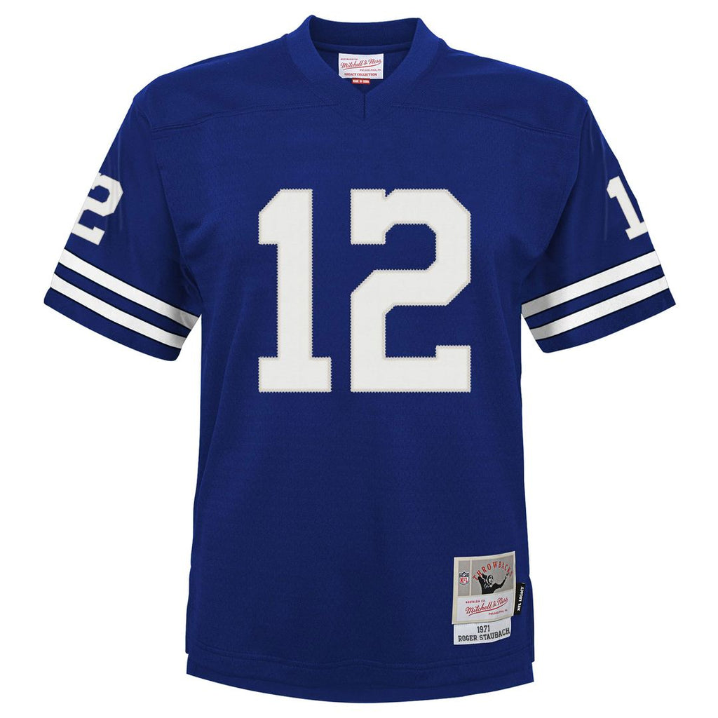 Roger Staubach Dallas Cowboys Mitchell & Ness Preschool 1971 Retired Player Legacy Jersey - Navy Official NFL Team Apparel Football Fan Gear
