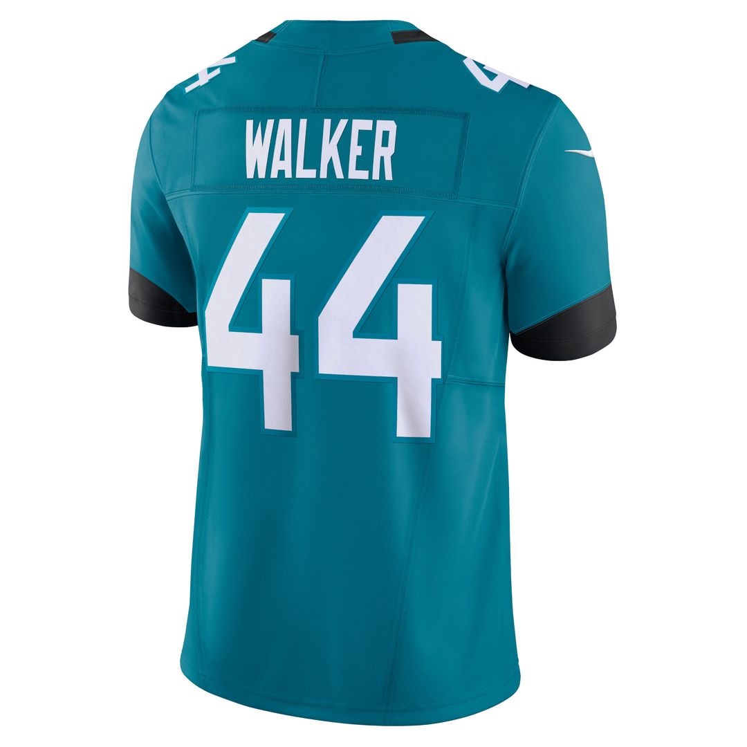 Travon Walker Jacksonville Jaguars Nike Vapor F.U.S.E. Limited Jersey - Teal Official NFL Team Apparel Football Fan Gear