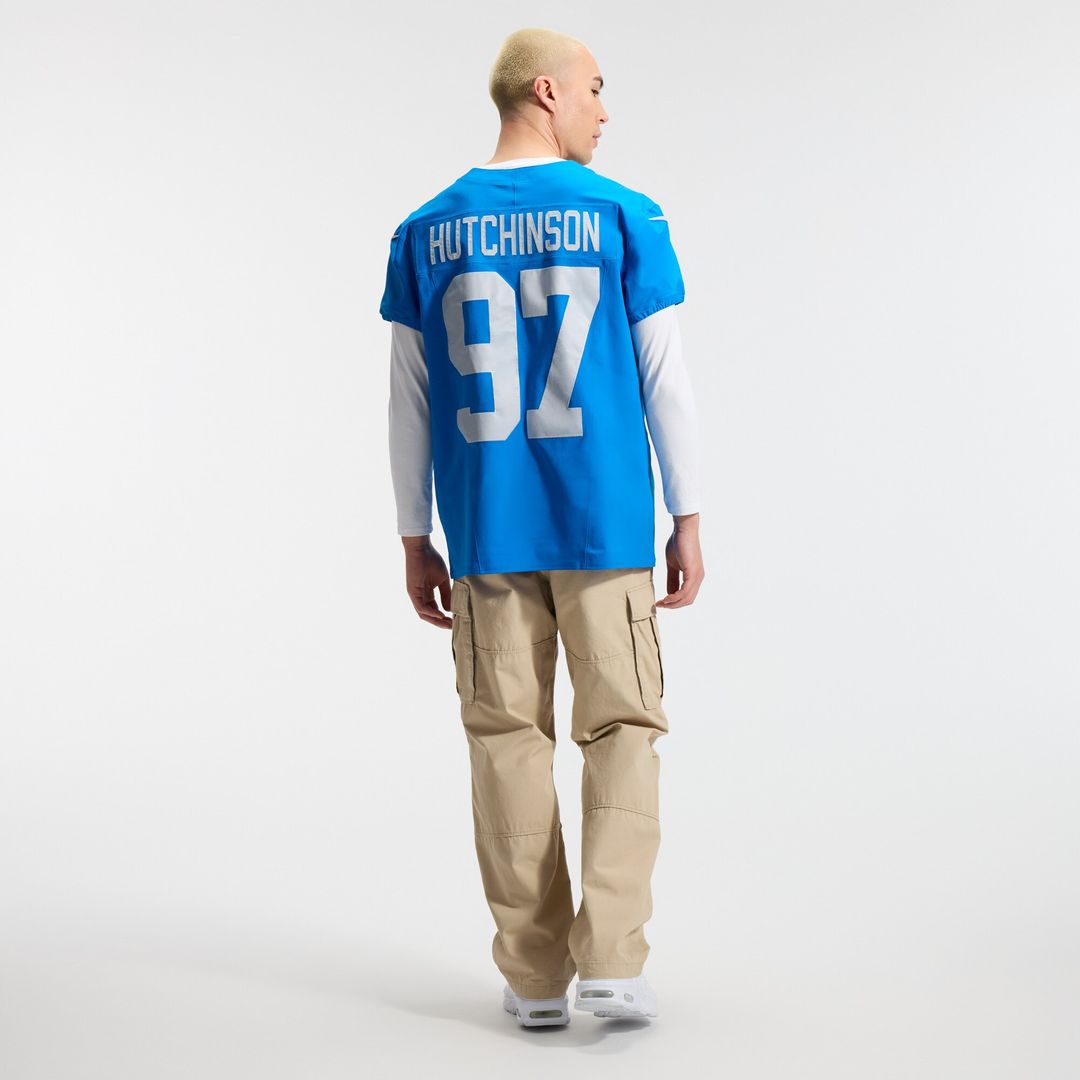 Aidan Hutchinson Detroit Lions Nike Alternate Vapor F.U.S.E. Elite Jersey - Blue Official NFL Team Apparel Football Fan Gear